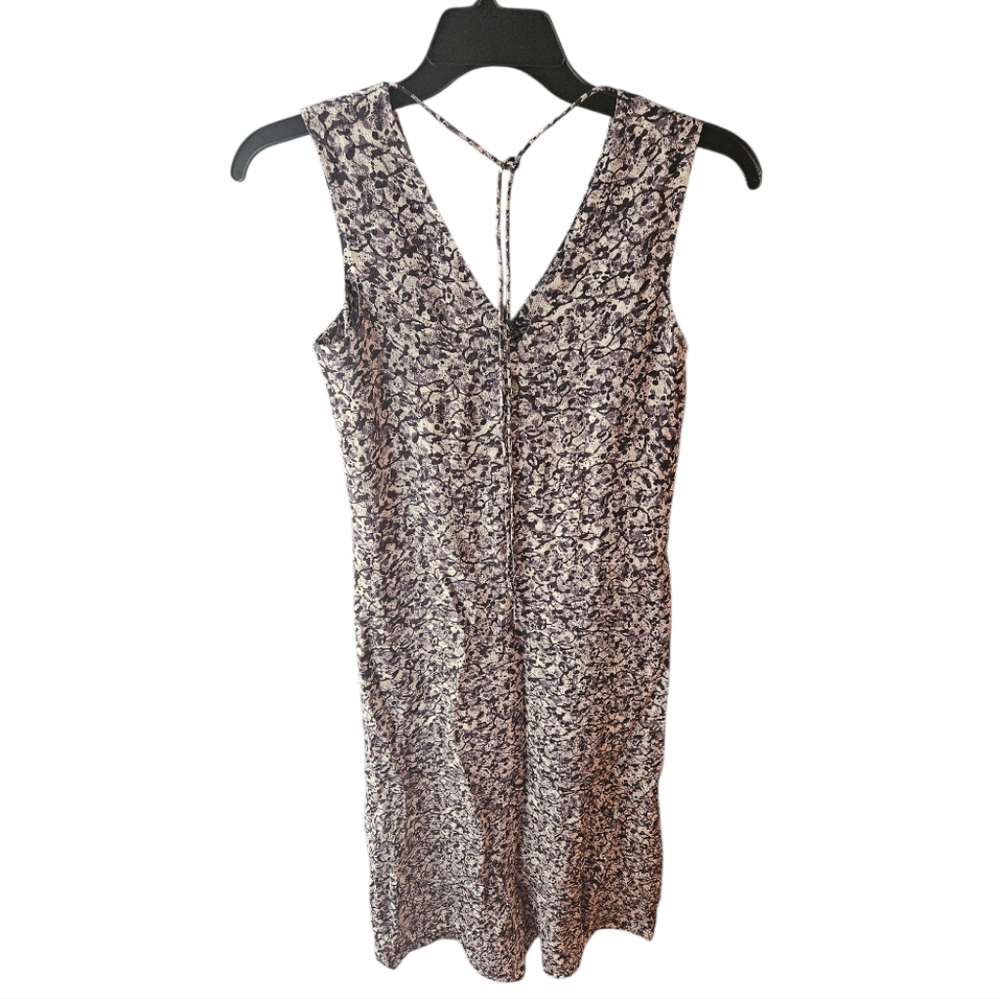 Everlane The Satin V Neck Maxi Splatter Dress Size XXS - Picture 3 of 9